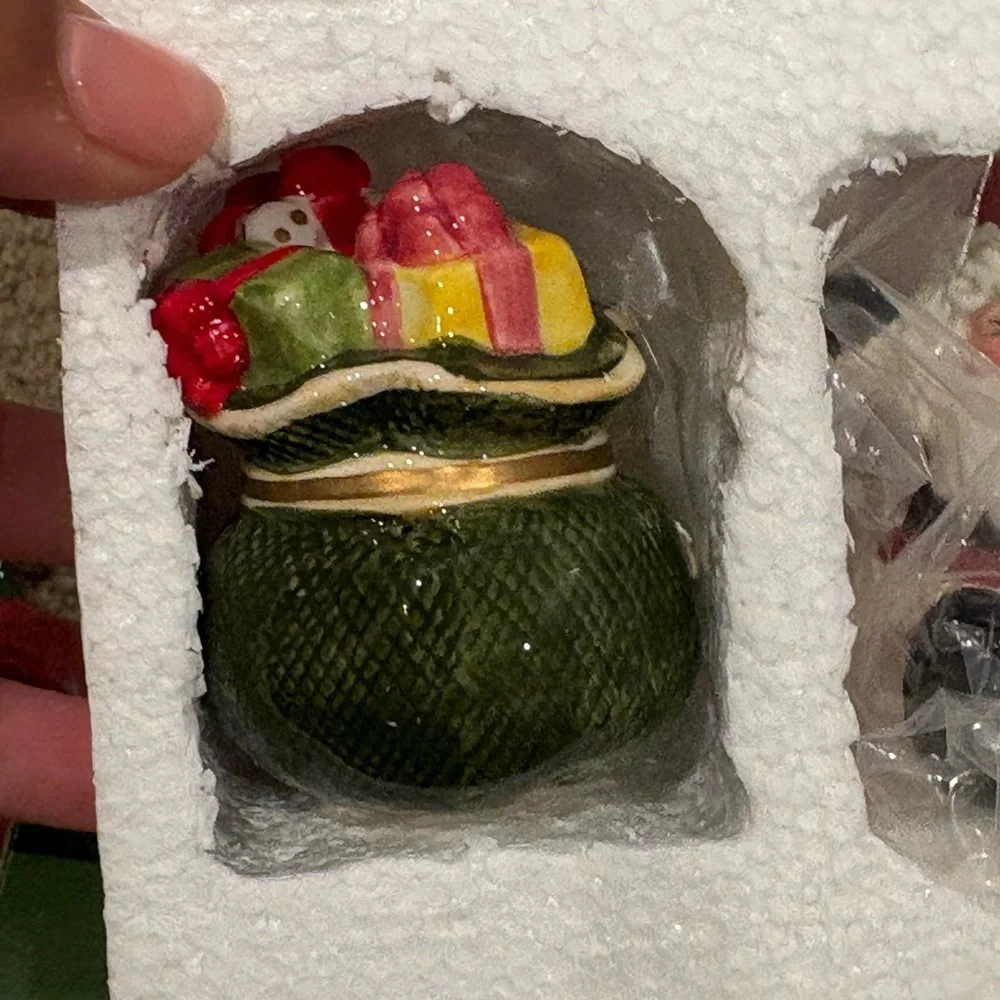 Vintage Fitz and Floyd Christmas Holiday Collection Set Incl Platter & Figurines